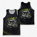 Funny Running Tank Top I Hate Running Road Runner Tech Singlet