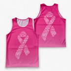 Cancer Fighter Running Tank Top Breast Cancer Awareness Running Singlet for Men and Women