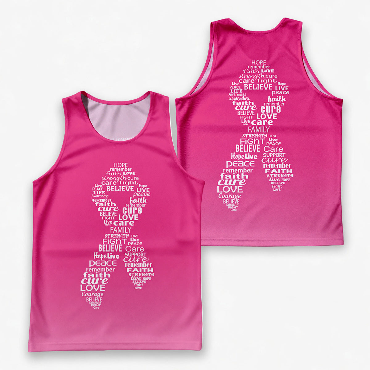 Cancer Fighter Running Tank Top Breast Cancer Awareness Running Singlet for Men and Women