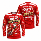Custom Name Ho Ho Hold My Pace Running Long Sleeve Shirt