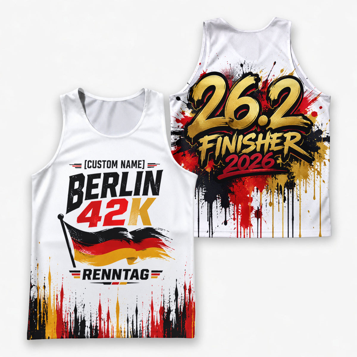 Urbaner Farbtropfen Berlin Wettkampftag Lauf-Tanktop