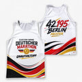 Abstrakte Fließende Wellen Berlin Wettkampftag Lauf-Tanktop