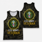 Veteran Running Tank Top - US Army Veteran V9 Tech Singlet