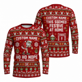 Custom Name Ho Ho Nope Running Long Sleeve Shirt