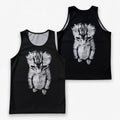 Cat Running Tank Top Sad Kitten Running Singlet for Men and Women