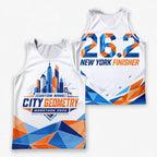 Abstract Geometric City The NYC Race Day Running Tank Top