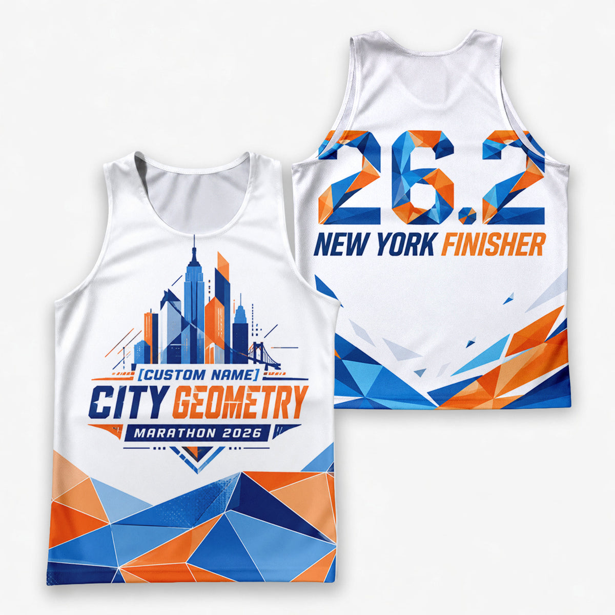 Abstract Geometric City The NYC Race Day Running Tank Top