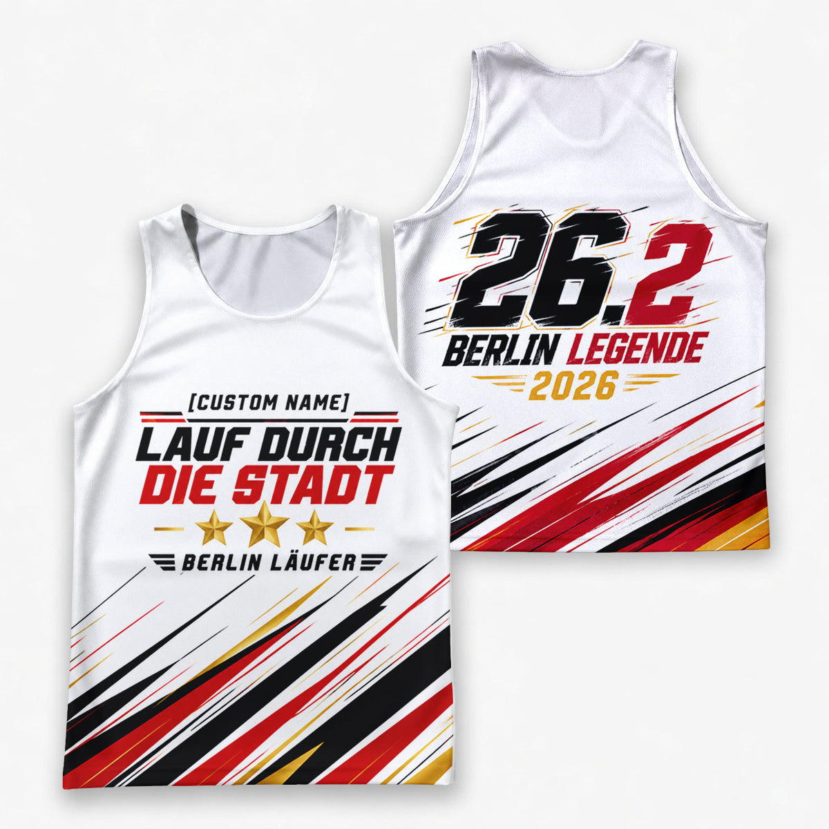 Geschwindigkeitslinien Berlin Wettkampftag Lauf-Tanktop