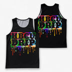 HBCU Running Tank Top Colorful HBCU Drip Running Singlet for Men and Women