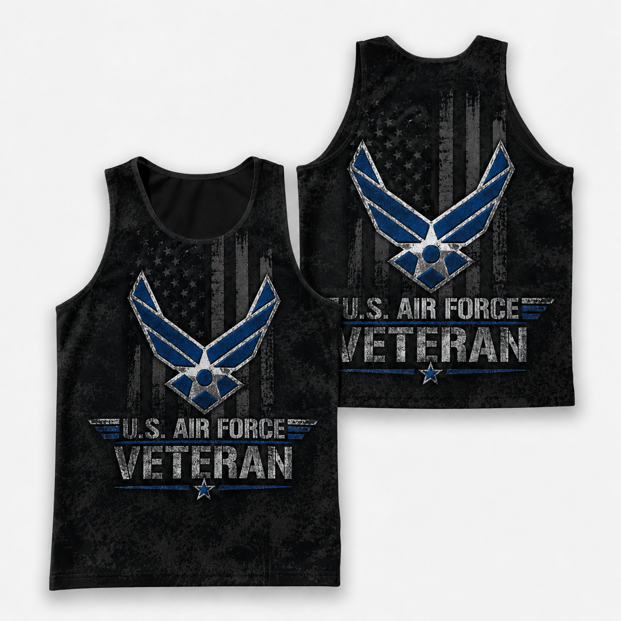 Veteran Running Tank Top - US Air Force Veteran V10 Tech Singlet