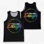 LGBT Pride Running Tank Top You Are Enough Running Singlet for Men and Women