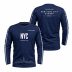 Custom Name NYC Minimal Performance Running Long Sleeve Shirt
