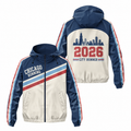 Custom Name Chicago Retro Track Running Windbreaker Jacket