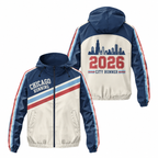 Custom Name Chicago Retro Track Running Windbreaker Jacket