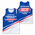 Custom Name Miles Honolulu 26.2 Runner Running Tank Top