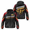 Custom Name Marine Red Gold Runner Running Windbreaker Jacket