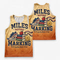 Teacher Running Tank Top Vintage Distressed Marathon Teacher Tech Running Singlet