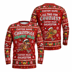 Custom Name Miles Christmas Freakin’ Miles Santa Hustle Galveston Running Long Sleeve Shirt