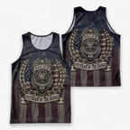 Men's Running Tank Top Police Veteran Of The Badge Running Singlet