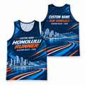 Custom Name Miles Honolulu Skyline Runner Running Tank Top