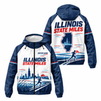 Custom Name Illinois State Miles Illinois Running Windbreaker Jacket