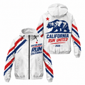 Custom Name Run California Flag Running Windbreaker Jacket