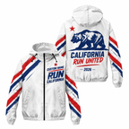 Custom Name Run California Flag Running Windbreaker Jacket