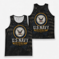 Veteran Running Tank Top - US Navy Veteran V2 Tech Singlet