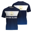 Rhode Island State Pride Tech Running T-Shirt