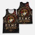 Veteran Running Tank Top - US Marine Corps Veteran V2 Tech Singlet