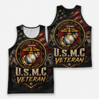 Veteran Running Tank Top - US Marine Corps Veteran V2 Tech Singlet