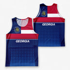 Patriotic Tech Running Tank Top - Georgia State Pride Running Singlet