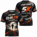 Custom Name Fearless 5K Runner Halloween Tech Running T-Shirt