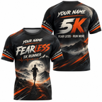 Custom Name Fearless 5K Runner Halloween Tech Running T-Shirt