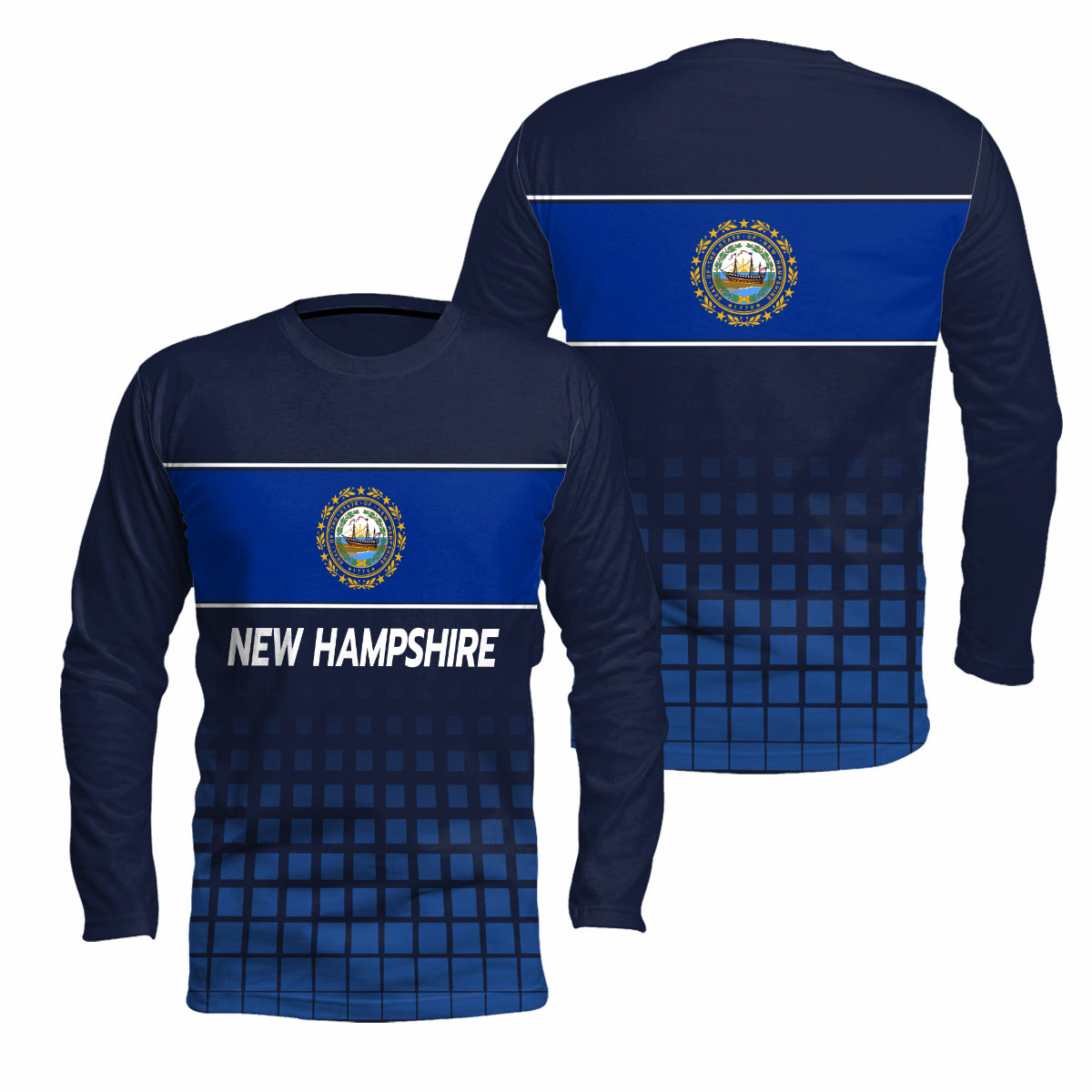 New Hampshire State Pride Long Sleeve Running T-Shirt