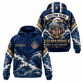 Custom Name Navy Honor Courage Commitment Running Windbreaker Jacket