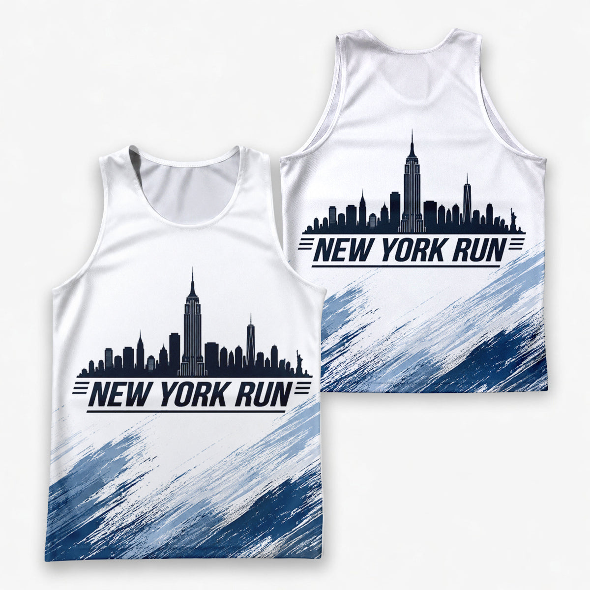 Empire Brushstroke Skyline New York Running Tank Top
