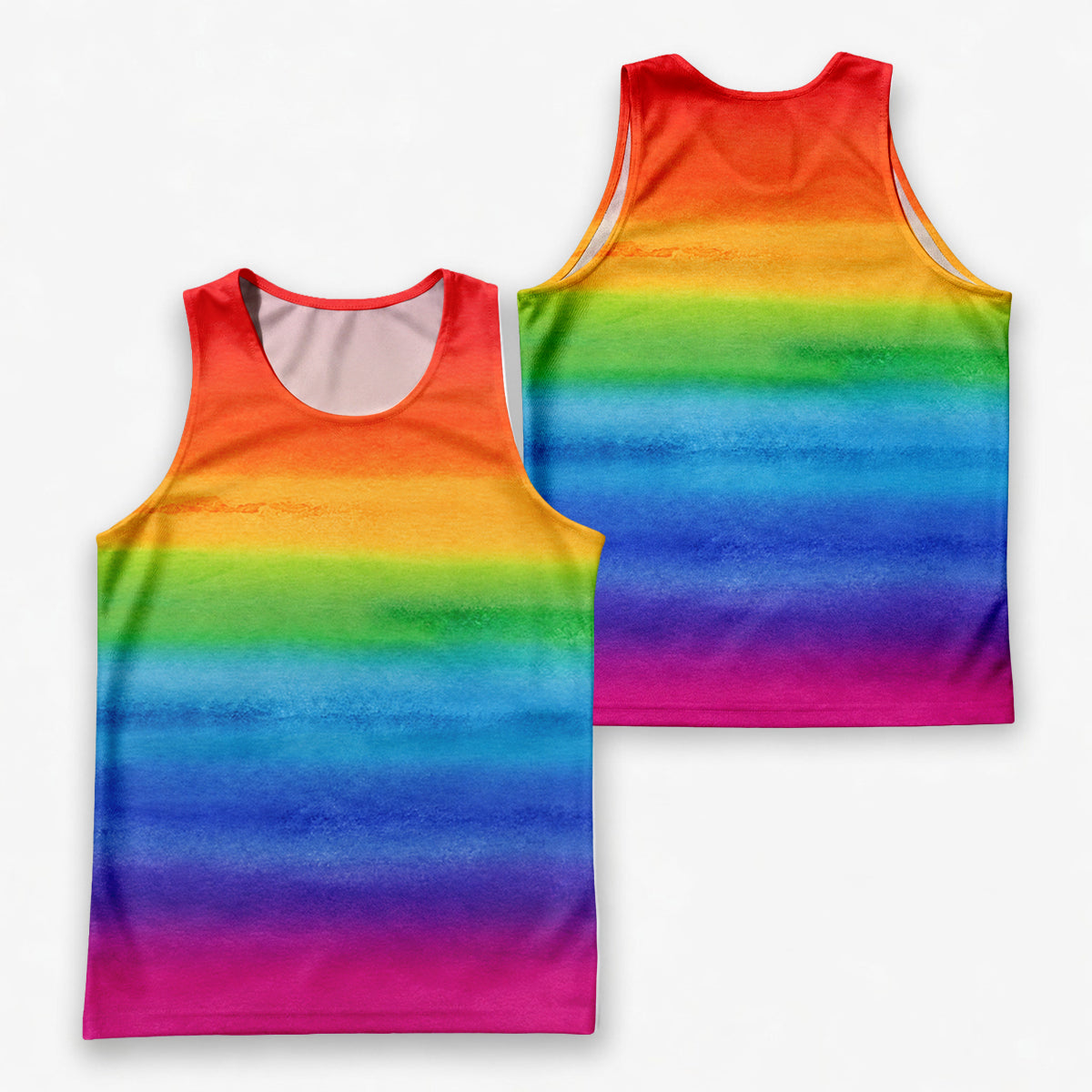 LGBT Pride Running Tank Top Rainbow Running Singlet for Men and Women
