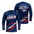 Custom Name State of Speed Running Long Sleeve Shirt
