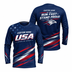 Custom Name State of Speed Running Long Sleeve Shirt