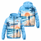 Custom Name Florida Beach Run Florida Running Windbreaker Jacket
