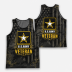 Veteran Running Tank Top - US Army Veteran V5 Tech Singlet