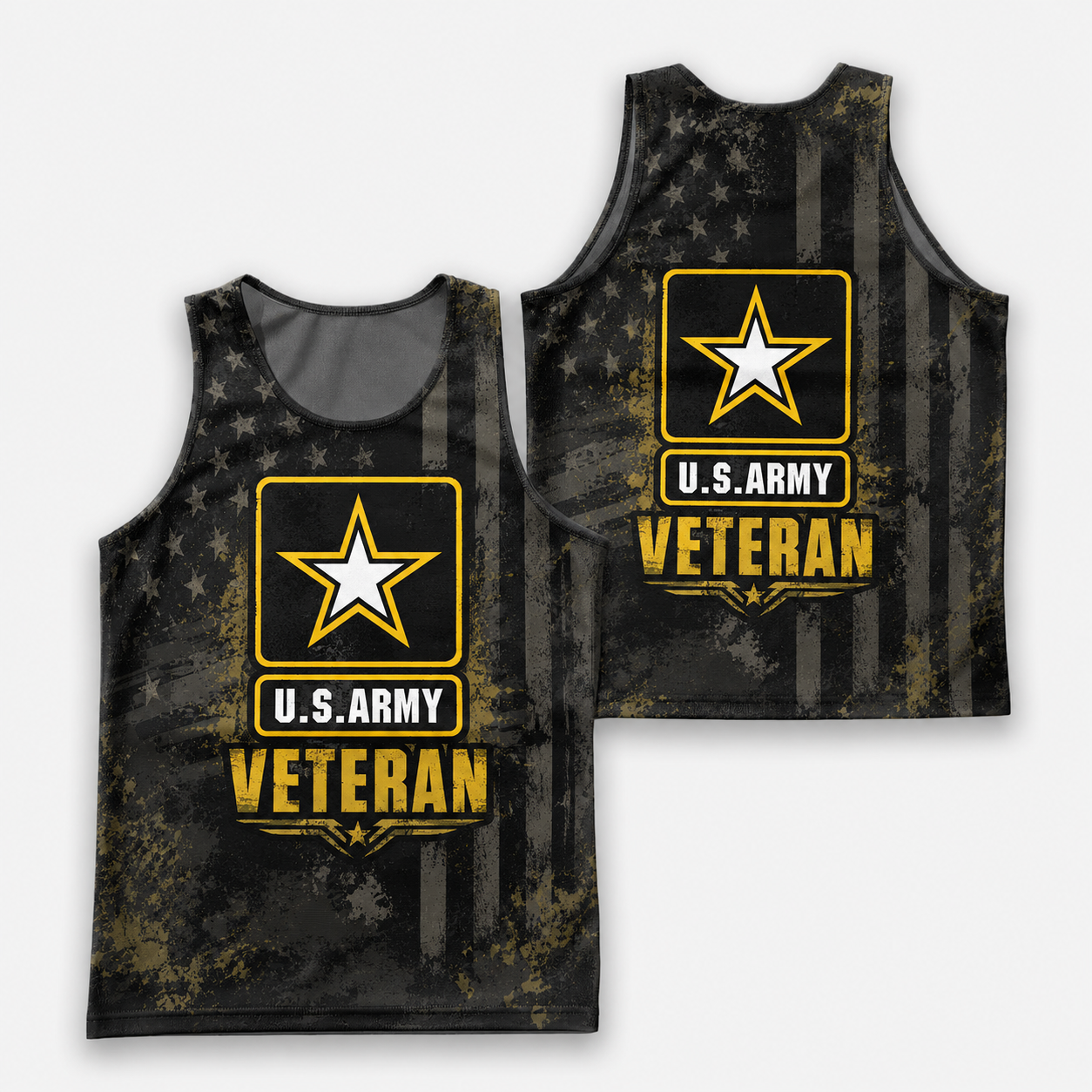 Veteran Running Tank Top - US Army Veteran V5 Tech Singlet