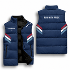Minimal Freedom Stripes Sleeveless Running Puffer Jacket