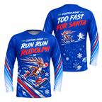 Custom Name Run Run Rudolph Running Long Sleeve Shirt