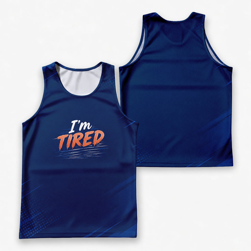 Funny Running Tank Top I'm Tired Couple Running Singlet for Men and Women