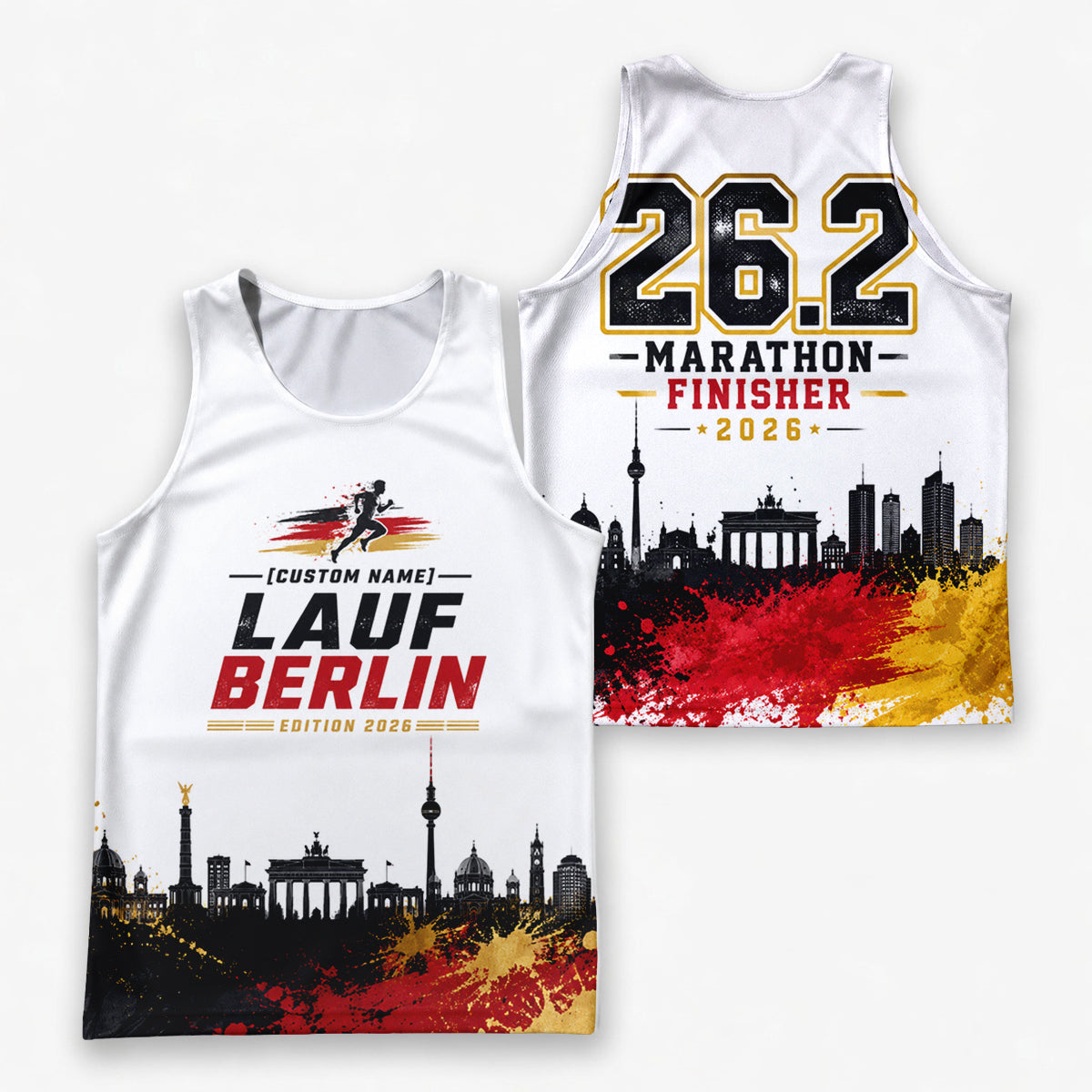 Berlin Skyline Silhouette Berlin Wettkampftag Lauf-Tanktop