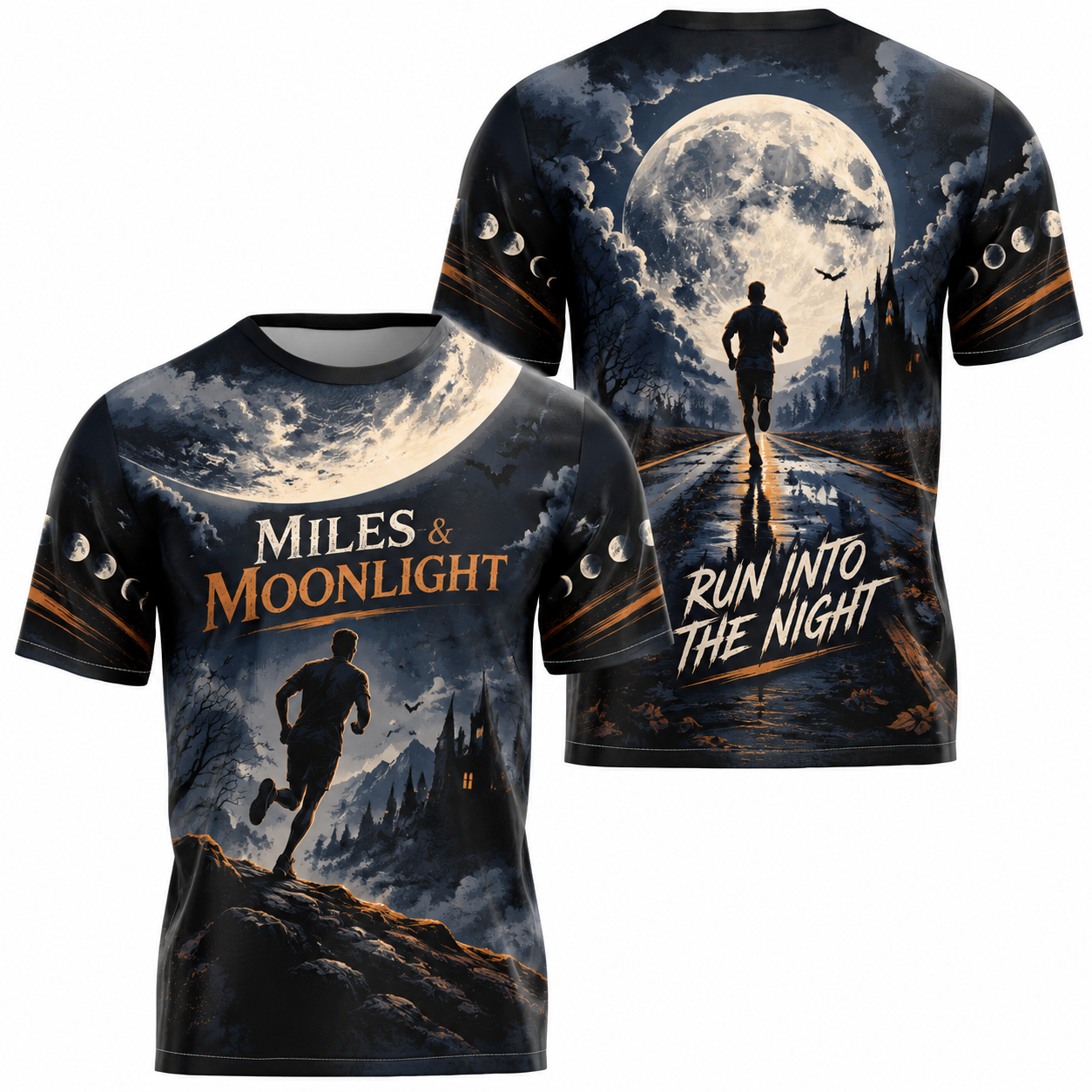 Miles & Moonlight Halloween Tech Running T-Shirt