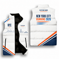 Custom Name Minimal Performance NYC Vest Sleeveless Running Puffer Jacket