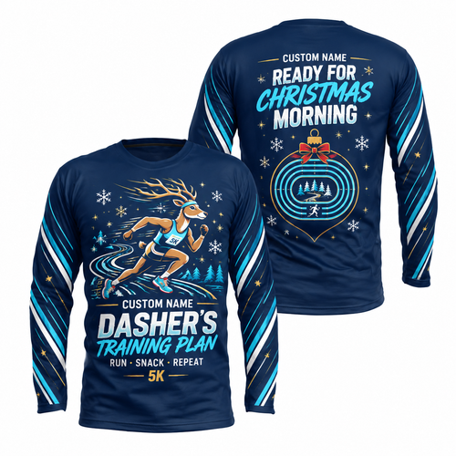 Custom Name Dasher’s Training Plan Running Long Sleeve Shirt